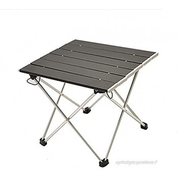 MARMODAY Petite table de camping pliante noire Charge maximale : 15 kg