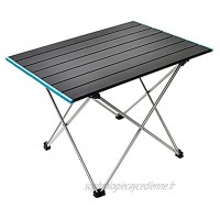 MARMODAY Petite table pliante portable de camping bleue robuste et stable