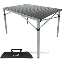 Skandika Maikku Table de Camping Pliante en Aluminium Table pour 6 Personnes 107 x 70 x 70 cm Sac de Transport Max. 80 kg