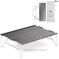 Tentock Ultralégère Table Pliante Aluminium avec Sac de Transport pour Extérieur Camping Pique-Nique