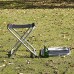 Timber Ridge Mini Table de Camping Pliable 2 en 1 Portable Légère Plateau Amovible Chaise de Pêche Pliante Mobilier de Jardin Pique-Nique Pratique
