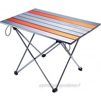 Une table de camping plus Life 22x16x16 Table pliante portable en extérieur Table légère en aluminium avec sac de transport pour l'extérieur et la maison facile à nettoyer.