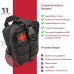 Trousse de premiers secours noire vide avec bracelet paracorde multifonction,robuste,compacte conçue pour les randonnée,paintball,militaire