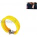 1 paquet de survie paracord bracelet en acier inoxydable réglable bracelet parachute pour randonnée en plein air Chasse de camping Bit d'outils flexible jaune