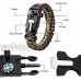 Bracelet de Survie 5-en-1 Nouveau Kit de Vêtement de Bracelet de Sport d'urgence à 7 Noyaux Paracord Compas étanche Sifflet de Secours Multi-Outils pour Accessoires de Loisirs en Plein Air