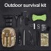 Kit de survie 15 en 1 Kit de survie pour équipement et équipement Kit de survie Kit d'urgence pour équipement de plein air 15 en 1 et outils d'équipement pour l'aventure de randonnée en camping