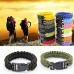 Ruan Survie Gear d’Urgence Camping randonnée Polyester Paracord Bracelet Boucle Corde tissé Paracord