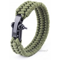 tyrrdtrd Bracelet de survie en corde avec boucle Pour camping randonnée