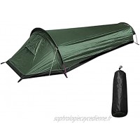 1 Personne Tente de Randonnée Ultraléger Tente Sac Bivouac Tente de Camping Portable étanche à Configuration Rapide Housse Sac Couchage Sac Bivouac avec Sac de Transport