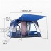 BIAOYU Tente 4 à 8 personnes Tente touristique Camping en plein air Deux chambres et un salon Double couche Grande tente de camping de fête de randonnée