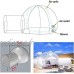CCAN Tente Gonflable extérieure avec Ventilateur extérieur Chambre à Bulles Tunnel Unique Tente Transparente de dôme d'air étanche à la Pluie Happy Life