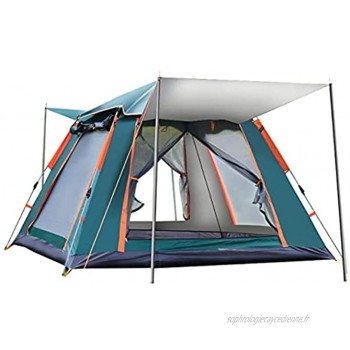 FHKBK Tente de Camping dôme 3-5 Personnes 4 Saisons Double Couches tentes imperméables Anti-UV Coupe-Vent Famille Tente de Camping en Plein air
