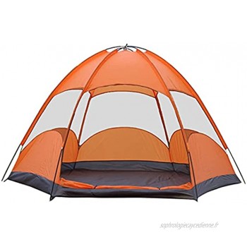 PIGMANA Tente hexagonale Tente de dôme Festival de 4-8 Personnes Tente de Camping familiale Coupe-Vent imperméable et résistant aux UV 240 240 145cm 94.5 94.5 57inch Show