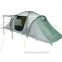 Skandika Silverstone 6 XXL Tente de Camping familiale Groupe Tente dôme 6 Personnes Tapis de Sol Cousu 3 cabines Colonne d'eau 3000 mm 570 x 390 cm