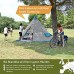 Skandika Tente d'extérieur Tipi 6 ou 10 personnes | tente de camping imperméable sol cousu moustiquaire colonne d'eau de 3000 mm armature en acier | tente de festival glamping