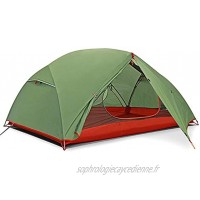 Tente Activités de Plein air Camping Tente 1-2 Personnes Double Tente Camping Deck Tente étanche Tentes de dôme Couleur : Vert Size : 2 People