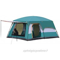 Tentes De Camping 4 8 12 Personnes Tente Familiale Coupe-Vent Imperméable Portable avec Toit Anti-Pluie 4 Grandes Fenêtres en Maille Double Couche