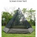 TentHome Tente Tipi Tente Yourte Familiale Imperméable 380CM 12.5 Pied Double Couches pour Camping en Plein Air Randonnée Chasse 4 Personnes