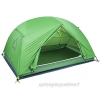 Terra Hiker Tente de Camping Tente Ultra Légère 2,15 kg Imperméable et Resistante au Vent pour 4 Saisons 2 Personnes PU 4000mm Tapis de Sol Offert