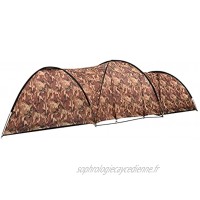 Tidyard Tente Igloo de Camping 8 Personnes Toile de Tente Tente de Plage pour 5-8 Personnes 650x240x190 cm Camouflage