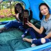 WZDTNL Tente familiale dôme de camping double fermeture éclair maille haute densité durable portable facile à utiliser pour l'extérieur