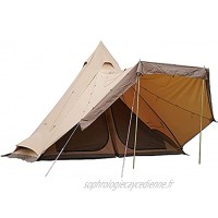 XJYXH Tente d'extérieur en coton tente pyramide 4 saisons tente de yourte avec réchaud ignifuge pour camping en famille