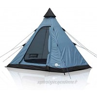 your GEAR Tent Lido 290 Tente de tipi pour 3 Personnes Sol Cousu moustiquaire Hauteur Libre étanche 5000 mm Gris Bleu