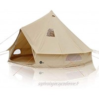 your GEAR Tente de Camping Desert 8 Personnes tipi Hauteur Libre Tente familiale en Coton avec Tapis de Sol Cousu et Protection UV50+