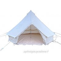 Bell Tent Glamping 100% Cotton Canvas Waterproof Large Tents 4 Season Waterproof Outdoors Yurt Bell Tent Glamping pour Glamping Famille Camping en Plein Air