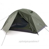 JUNMAIDZ Tente 2p Tente de Sac à Dos Camping en Plein air Camping 4 Saison Tente avec Jupe de Neige Double Couche Tente de Trekking randonnée imperméable à l'eau Color : Army Green 3 Seasons