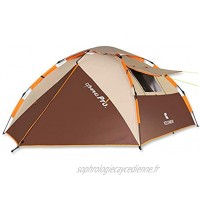 LULUVicky Camping Tente 3-4 Personne extérieure Immédiat Famille Pop Up Tentes Portable for Camping Chapiteau Color : Brown Size : One Size