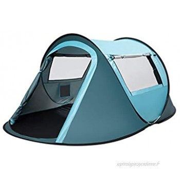 LXX Tente Camping Tente for 3-4 Personnes 2 Portes et 2Mesh de Windows Portable Tente instantanée Automatique Tente for la Famille randonnée pédestre tentes Color : Blue