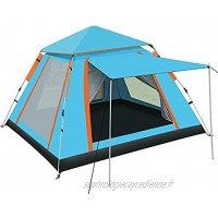 rug Tente De Camping en Plein Air Portable Quadrilatéral Single Couche Tente Oxford Tissu Famille Pique-Nique Camping Fournitures 2021 8 4Color:Blue