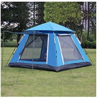 RYSF Tente de camping automatique pour 4 à 5 personnes Tente d'extérieur 3 saisons Double couche Étanche 215 x 215 x 165 cm Couleur : bleu