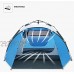 TAOBEGJ Tente Dôme 100% Coupe-Vent Imperméable Tente De Randonnée Ultralégère 4 Personnes pour La Randonnée À Vélo Randonnée Camping,Blue