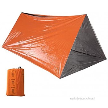 Tent HDS extérieure Abri extérieur Tube d'urgence de Survie Abri d'orange Rescue de Camping en Aluminium Film Sac de Couchage