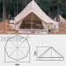 Tente Anti UV Tente yourte Grande Tente familiale Tipi pour 8-12 Personnes Tente Chevilles pour Fixation et Sac de Transport pour Camping Inclus