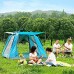 Tente Automatique de Camping en Plein air à Ouverture Rapide Parc de Pique-Nique Familial Tente Anti-Pluie et écran Solaire 3-4 Personnes