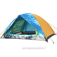 Tente de Camping Portable pour Le Voyage étanche à la Pluie et aux moustiques Double Saison Ouverture Rapide équipement de Camping. 2021 7 31Color:Blue
