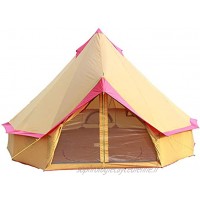 Tentes yourtes 4 Saisons pour Le Camping Tente Cloche 4m avec Drap de Sol zippé Tente en Toile 5-12 Personnes Festivals et abri Humain pour habiter ou pour Les Loisirs