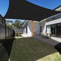 Ankuka Voile d'ombrage Rectangulaire 3x4 mètres Auvent Imperméable UV Protection pour Jardin Terrasse Extérieur Patio Piscine avec Corde Libre Noir