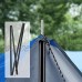 Jenngaoo Poteaux de Tente Piquets de Tente Réglables Tiges de Fer Pliantes de 2 m 78,7 Pouces Bâtons de Tente de Remplacement Légers pour Le Camping la Randonnée et la Randonnée