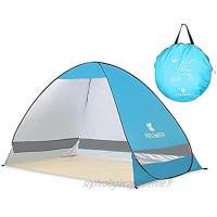 E-More Tente de Plage Tente de Camping Tente Pop-up abri Contre Le Soleil étanche et Portable Protection UV UPF 50 + Tente pour Plein air Famille Camping randonnée pêche