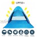 Pop Up Tente automatique Instant Portable Tente de plage avec fermeture à glissière Porte Anti UV 50+ Tente de camping pour famille camping randonnée pêche la plage 2–3enfants