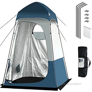 Qweidown Tente de douche camping 160 x 160 x 240 cm L x l x H tente de toilette tente vestiaire avec sac de rangement toilettes mobiles vestiaires imperméable protection solaire