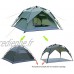 RYSF Automatique Tente Camping 3-4 Personnes Tente Famille Double Couche Setup instantanée protable Tente pour la randonnée Backpacking Voyage Color : Green