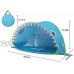 Tente de plage portable pour bébé Protection UV 50+ Abri solaire avec requin mignon avec piscine Pour une utilisation en intérieur et en extérieur