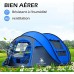 Tente Pop Up,4-6 Personnes Tente Pop Up Tente,Tente 2 Seconde Tente De Camping Automatique|Anti-Ultraviolet ImperméAble Et Coupe-Vent 2 Portes Et 4 FenêTres|Camping en Plein Air