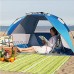YZDKJDZ Tente de plage légère installation instantanée portable anti-UV tente de plage pour 3 à 4 personnes pour camping en plein air pique-nique pêche tente de plage pour bébé