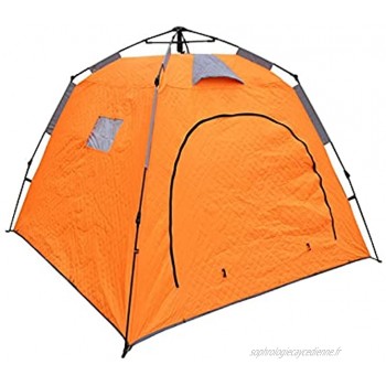 AIYISITELU Tente de pêche à la glace hivernale coton épaissi automatique étanche étanche étanche de 1,7 m hauteur tente de touriste de camping en plein air 3 personne XUANMAIQUQI Color : Orange